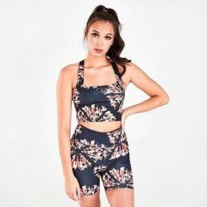 Nike  Sunburst Training Tank Navy Blue Multi Size Cropped New